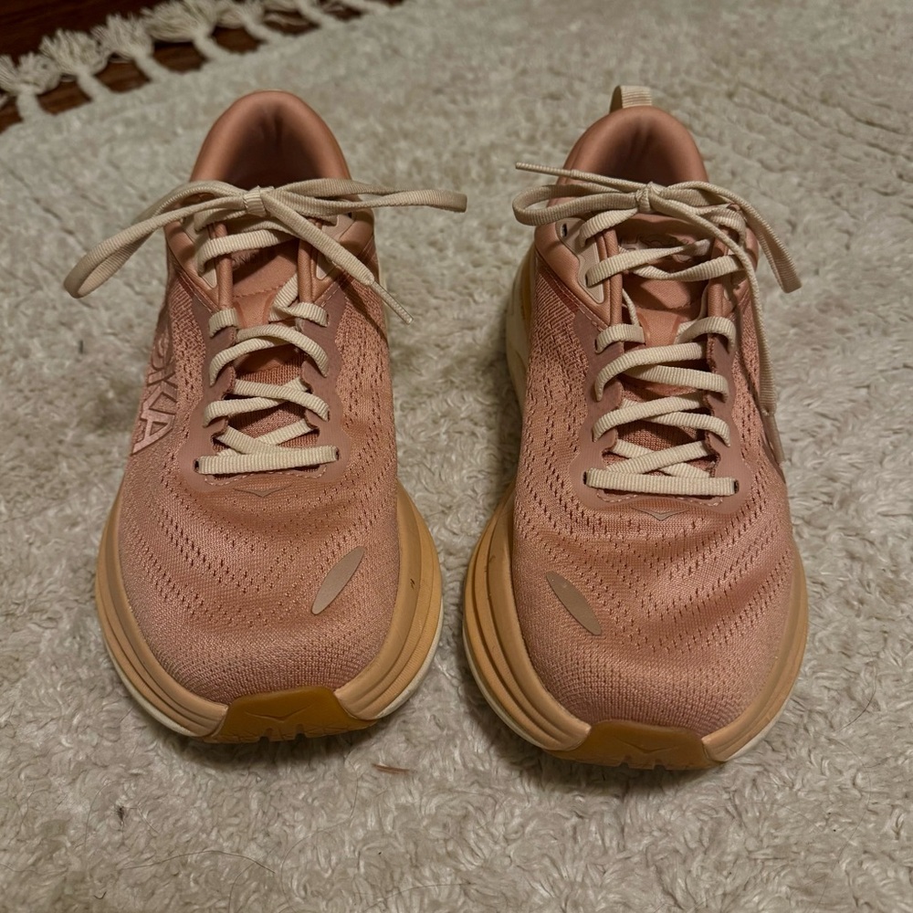 Hoka Bondi 8 Sneakers - Sandstone / Cream